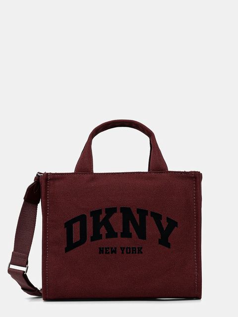 Dkny torebka bawełniana kolor bordowy R41AOR57 - zdjęcie produktu nr 1