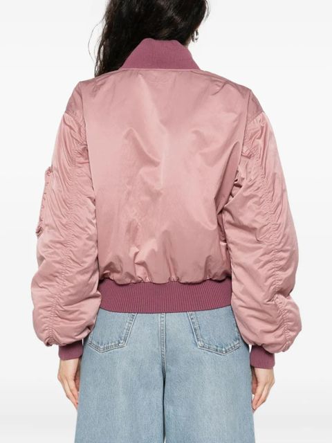 Chloé zip-up cropped bomber jacket - Pink