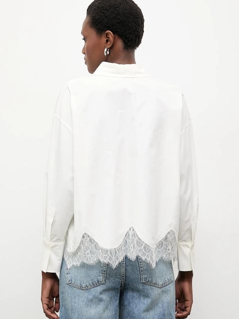 Answear.LAB koszula bawełniana damska kolor biały relaxed z kołnierzykiem klasycznym