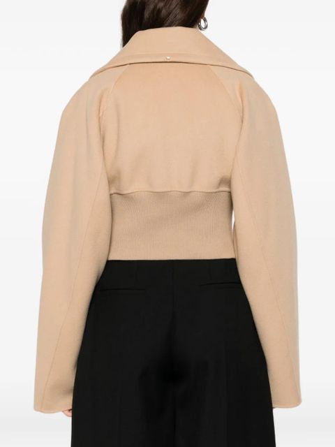 Sportmax Viale cropped lapel jacket - Neutrals
