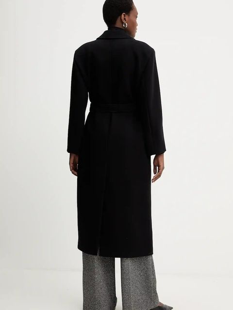 Marella płaszcz z wełną kolor czarny 2523016082200