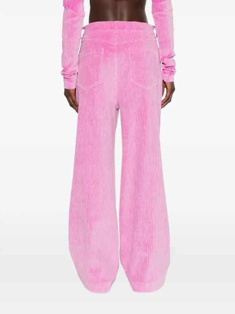 Nanushka Josine velvet cotton trousers - Pink