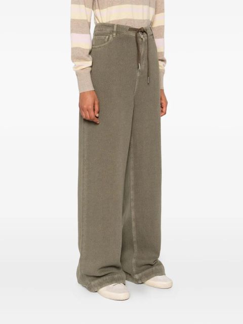 Golden Goose drawstring wide-leg jeans - Green