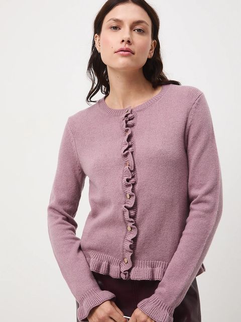Medicine kardigan z wełną damskie kolor różowy - zdjęcie produktu nr 2