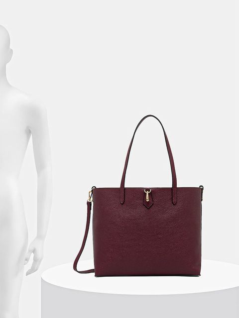 Answear.LAB torebka skórzana kolor bordowy