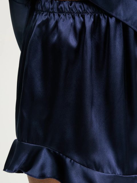 Answear.LAB piżama damska kolor granatowy satynowa