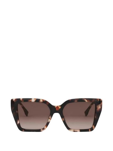 FENDI FF Diamonds square-frame sunglasses - Brown - zdjęcie produktu nr 1