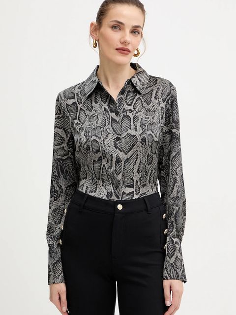 Guess koszula FERNANDA damska kolor czarny regular z kołnierzykiem klasycznym W5BH83 WF1T2 - zdjęcie produktu nr 1