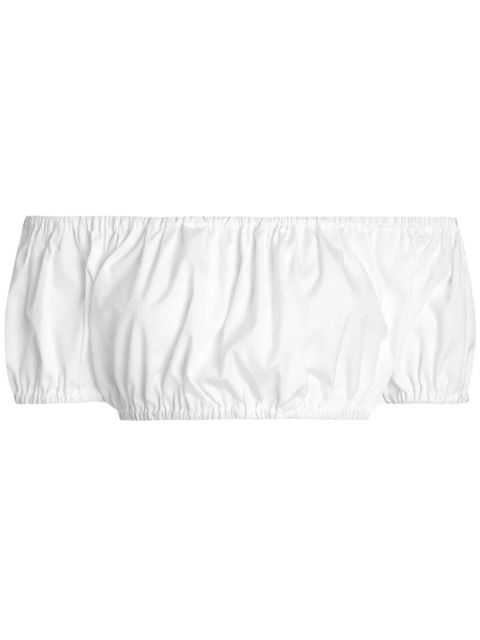 Dolce & Gabbana ruched crop top - White - zdjęcie produktu nr 1