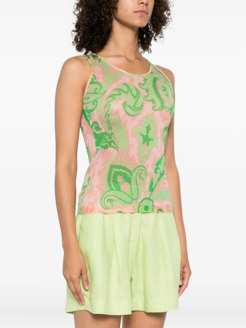 ETRO paisley-print sleeveless top - Green