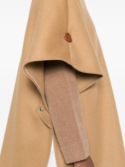 Moncler wool-blend poncho - Brown