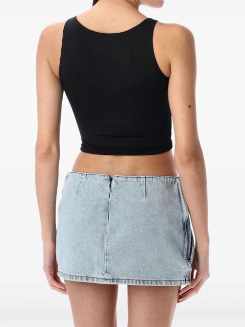 Magda Butrym floral-appliqué swim top - Black