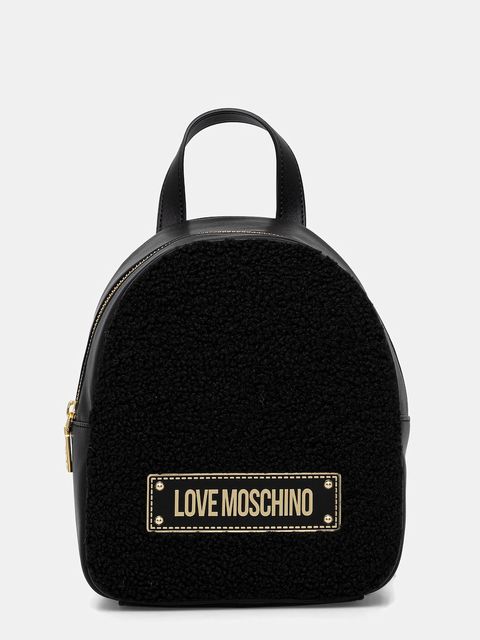 Love Moschino plecak damski kolor czarny mały z aplikacją JC4377PP0NKS100A - zdjęcie produktu nr 1