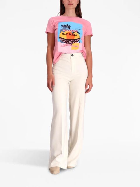 Weekend Max Mara graphic-print cotton T-shirt - Pink - zdjęcie produktu nr 2