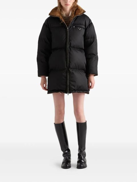 Prada triangle-logo down coat - Black - zdjęcie produktu nr 2