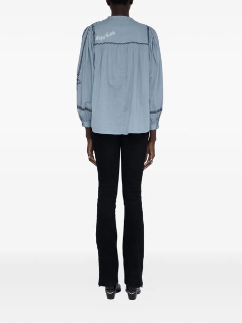 Zadig&Voltaire Tigy embroidered cotton tunic - Blue - zdjęcie produktu nr 2