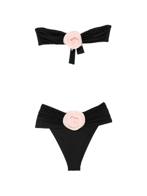 La Reveche Derya floral-appliqué bikini - Black - zdjęcie produktu nr 1