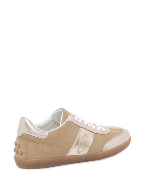 Tod's tab logo suede sneakers - Neutrals
