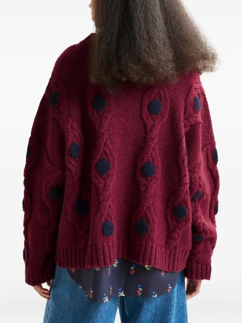Essentiel Antwerp Ixel cable-knit sweater - Red