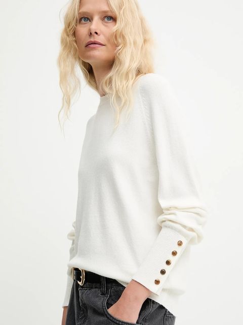 Answear.LAB sweter z wełną damski kolor beżowy lekki - zdjęcie produktu nr 1