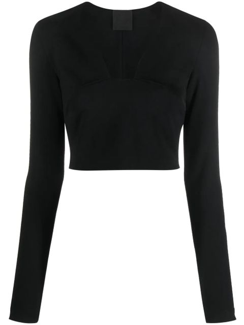Givenchy square-neck cropped top - Black - zdjęcie produktu nr 1