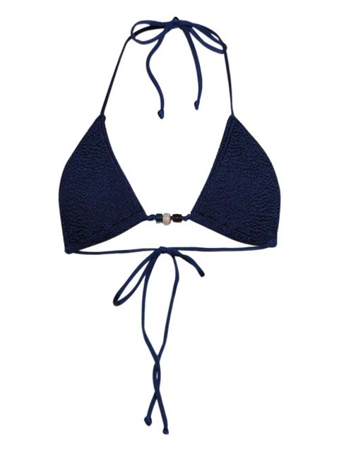Bond-eye Ingrid beaded triangle bikini set - Blue - zdjęcie produktu nr 1