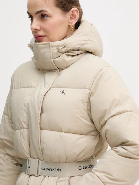 Calvin Klein Jeans kurtka kolor beżowy LV047D508G