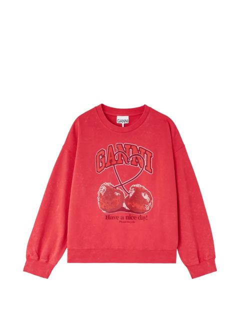 GANNI cherry-print sweatshirt - Red - zdjęcie produktu nr 1