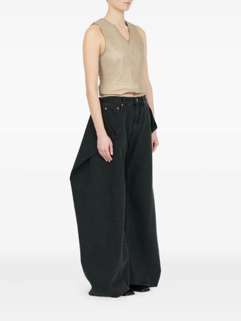 MM6 Maison Margiela satin button-up waistcoat - Neutrals - zdjęcie produktu nr 2