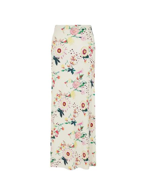 Rabanne floral maxi skirt - Neutrals
