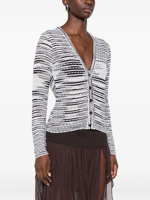 Missoni stripe-knit cardigan - White - zdjęcie produktu nr 2