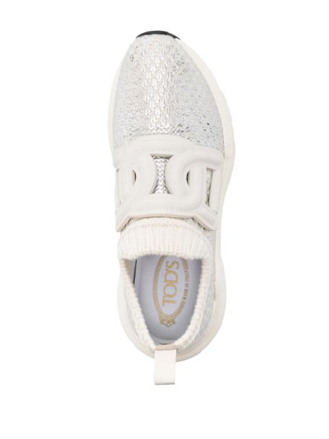 Tod's Kate metallic slip-on sneakers - White