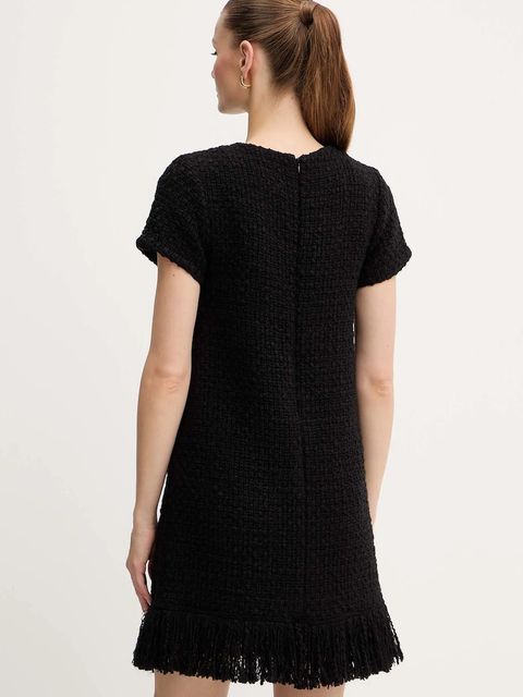 Luisa Spagnoli sukienka z dodatkiem wełny kolor czarny mini prosta 542531