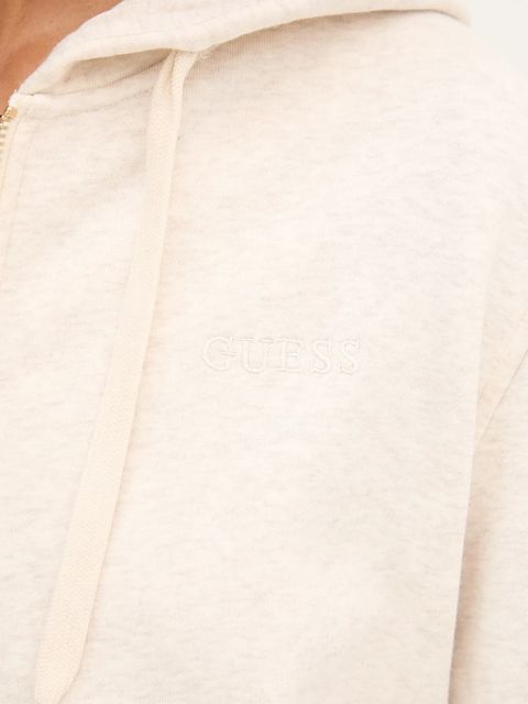 Guess bluza SOFIA damska kolor beżowy z kapturem gładka O5RQ01 KCO31