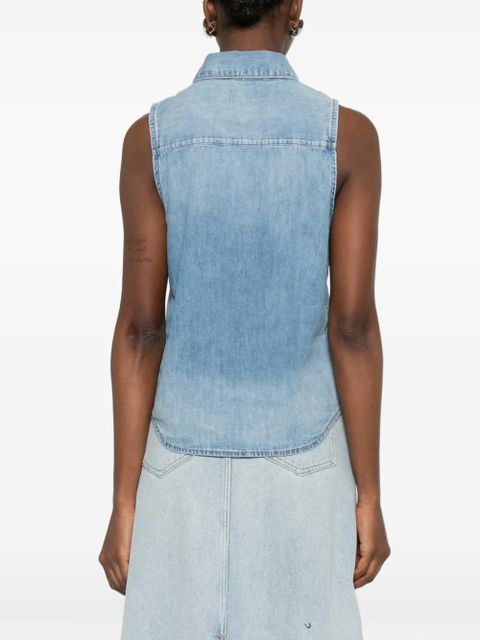 Diesel De-Eazy-SL buttoned sleeveless top - Blue