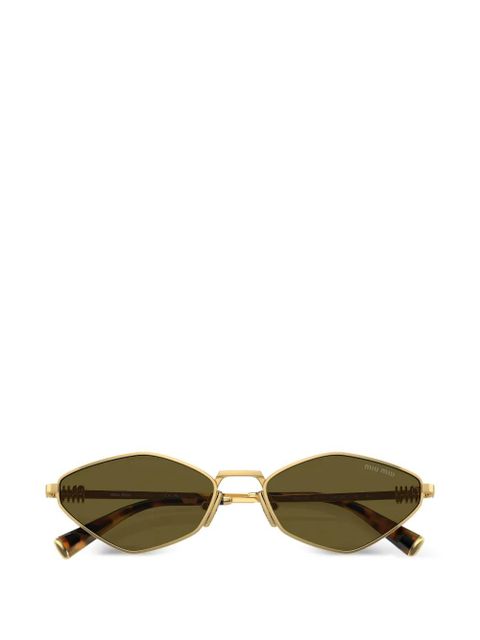 Miu Miu Eyewear geometric-frame sunglasses - Gold