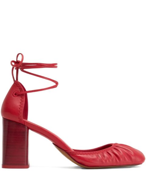 LEMAIRE 85mm Micro Ballerina 85 gathered-toe lace-up flats - zdjęcie produktu nr 1