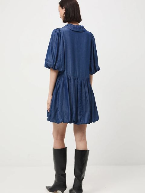 Medicine sukienka jeansowa kolor granatowy mini oversize