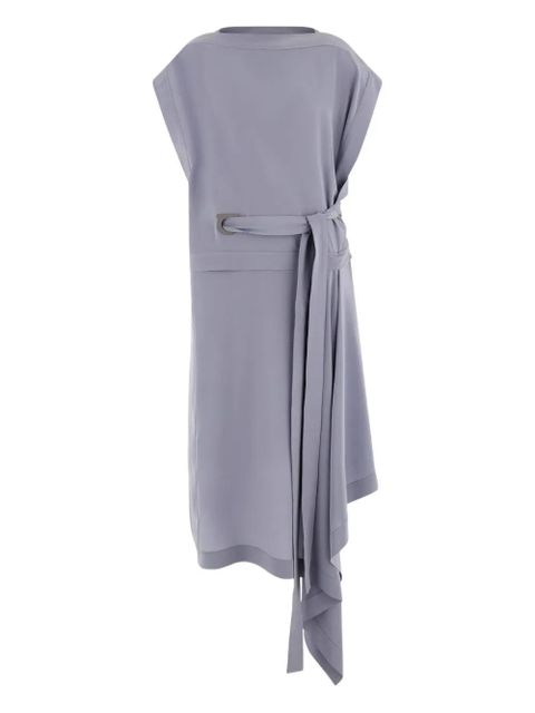 Ferragamo Gancio-detail silk dress - Grey - zdjęcie produktu nr 1