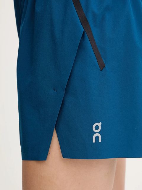 On szorty do biegania damskie kolor granatowy gładkie high waist 1WF10333536