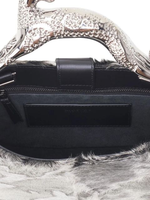 Lanvin Animal Hardware Fur Tote Bag - Grey