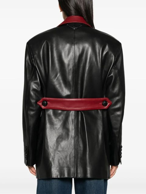 Rabanne leather blazer - Black