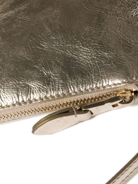 Miu Miu logo-lettering clutch bag - Gold