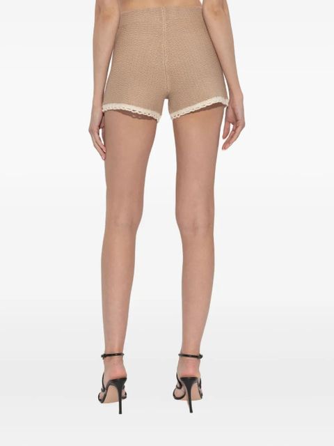 Posse Willow crochet-trim shorts - Neutrals