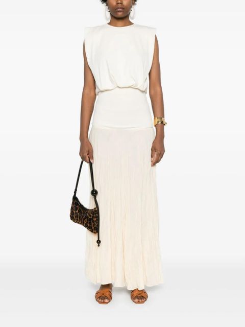 Johanna Ortiz Light Sound crinkled midi skirt - Neutrals