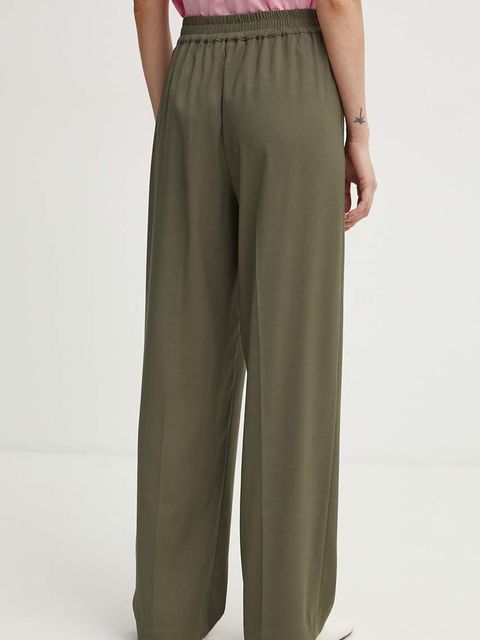 Samsoe Samsoe spodnie JULIA damskie kolor zielony szerokie high waist F23100048