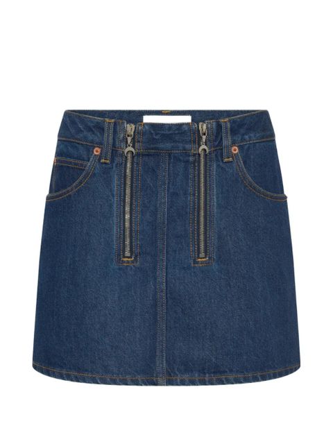 Marine Serre zipped mini skirt - Blue - zdjęcie produktu nr 1