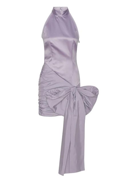 ROTATE BIRGER CHRISTENSEN halter-neck bow-detail dress - Purple - zdjęcie produktu nr 1