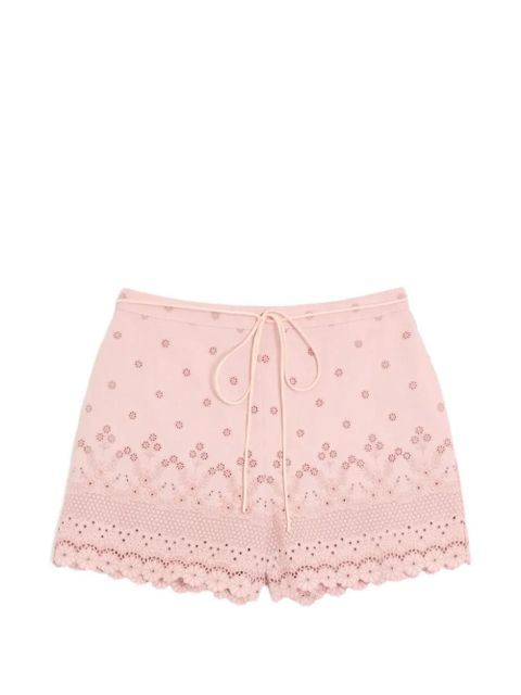 Valentino Garavani floral-embroidery shorts - Pink - zdjęcie produktu nr 1