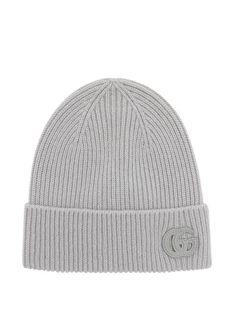 Gucci GG ribbed-knit cashmere beanie hat - Grey - zdjęcie produktu nr 1